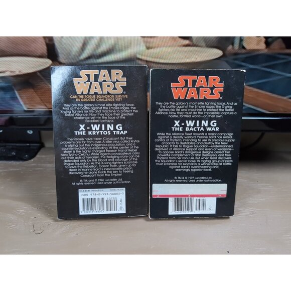 Vtg Star Wars Paperback - Michael A. Stackpole X-Wing Krytos Trap & Bacta War - Picture 4 of 9